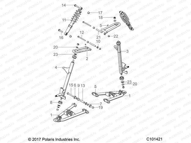 SUSPENSION | SUSPENSION, FRONT - A23HZB15A1/A4/B1/B4 (C101421)