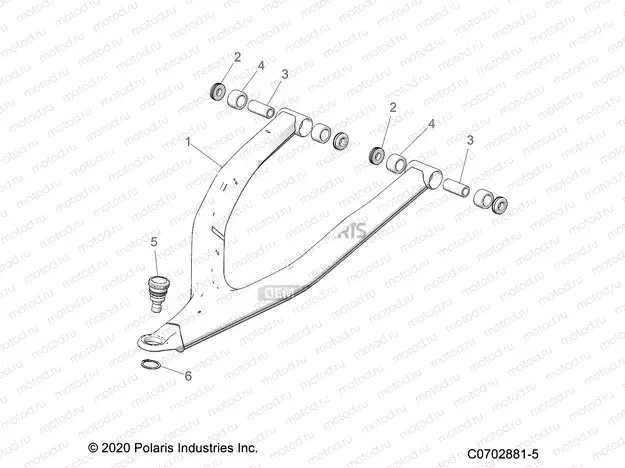 SUSPENSION | SUSPENSION, FRONT CONTROL ARM UPPER - Z22RME2KAG/BG/K2KAN/BN (C0702881-5)