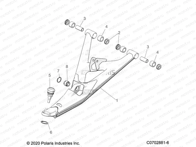 SUSPENSION | SUSPENSION, FRONT CONTROL ARMS LOWER - Z22RME2KAG/BG/K2KAN/BN (C0702881-6)
