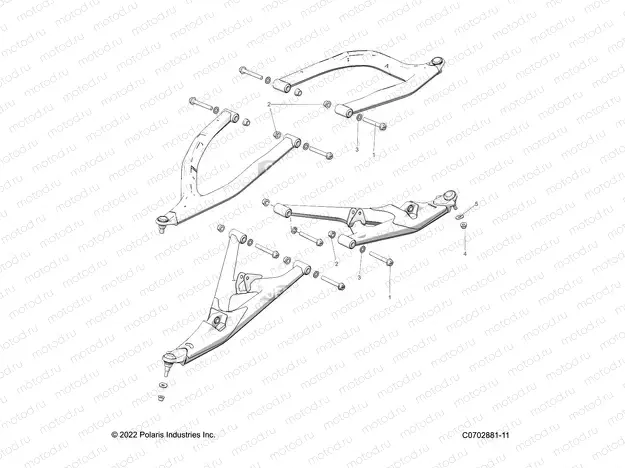 SUSPENSION | SUSPENSION, FRONT CONTROL ARMS MOUNTING - Z22RME2KAG/BG/K2KAN/BN (C0702881-2)