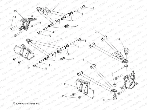 SUSPENSION | SUSPENSION, FRONT CONTROL ARMS - R09HH68/HY68 ALL OPTIONS (49RGRSUSPFRT097004X4)