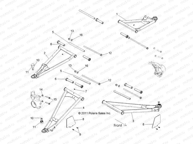 SUSPENSION | SUSPENSION, FRONT CONTROL ARMS - R12XE7EFX (49RGRSUSPFRT12RZR4I)