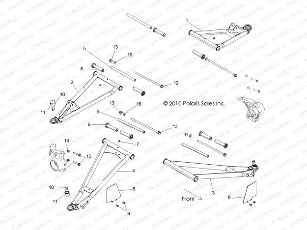 SUSPENSION | SUSPENSION, FRONT CONTROL ARMS - R13VE76AD/AI/AW/7EAS/EAT (49RGRSUSPFRT11RZRS)