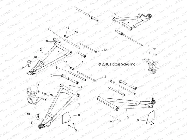SUSPENSION | SUSPENSION, FRONT CONTROL ARMS - R13VE76FX/FI (49RGRSUSPFRT11RZRSI)