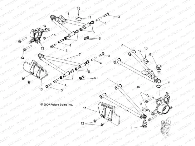 SUSPENSION | SUSPENSION, FRONT CONTROL ARMS - R15RAA76AA/AJ (49RGRSUSPFRT108004X4)