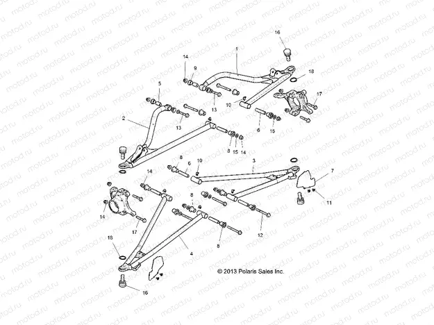 SUSPENSION | SUSPENSION, FRONT CONTROL ARMS - Z15VFE99AT/AV/AP (49RGRSUSPFRT14RZR1000)