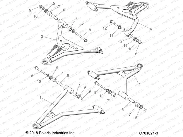SUSPENSION | SUSPENSION, FRONT CONTROL ARMS - Z20A5A87B2/E87BP/BK/BX (C701021-3)