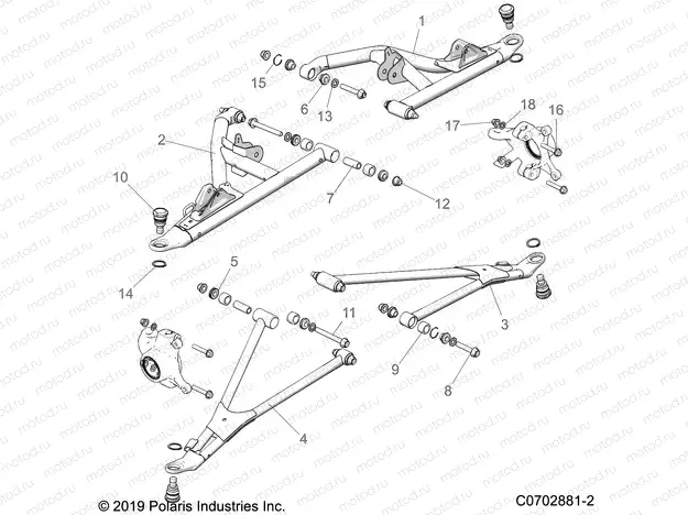 SUSPENSION | SUSPENSION, FRONT CONTROL ARMS - Z20RAB92AC/BC/AR/BR/D92AC/BC/AR/BR (C0702881-2)