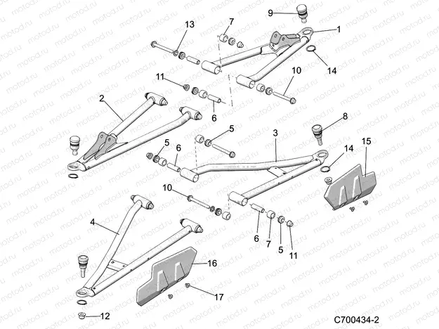 SUSPENSION | SUSPENSION, FRONT - D21BBPD4B4 (C700434-2)