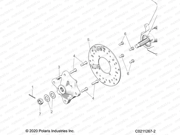SUSPENSION | SUSPENSION, FRONT HUB and BRAKE DISC - A23SDE57P4 (C0211267-2)