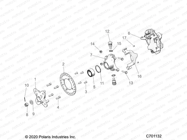 SUSPENSION | SUSPENSION, FRONT HUB - G22G4E99NP (C701132)