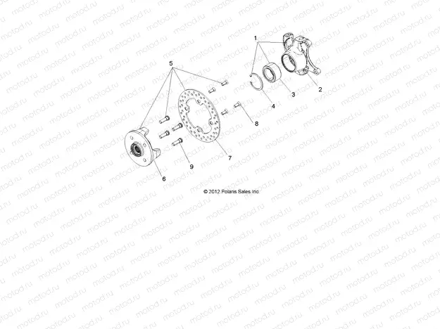 SUSPENSION | SUSPENSION, FRONT HUBS, DISKS and KNUCKLES - L13G2/4/6 ALL OPTIONS (49GEMSUSP13KNUCKLES)