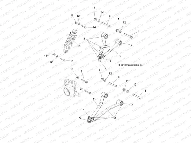 SUSPENSION | SUSPENSION, FRONT - L13G2/4/6 ALL OPTIONS (49GEMSUSP13FRONT)