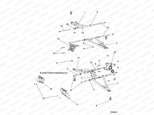 SUSPENSION | SUSPENSION, FRONT - R17RTE87FU/F1/S87CU/C1/FU/F1 (701631)