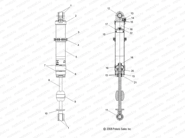 SUSPENSION | SUSPENSION, FRONT SHOCK - A09GP52AA (49ATVSHOCKFRT7043459)