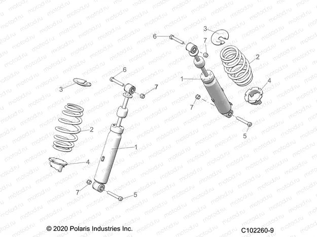 SUSPENSION | SUSPENSION, FRONT SHOCK - A22SJE57AX/BX (C102260-9)