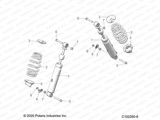 SUSPENSION | SUSPENSION, FRONT SHOCK - A23SHE57AL/AS (C102260-8)