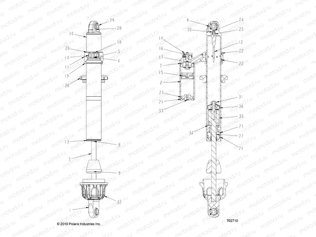 SUSPENSION | SUSPENSION, FRONT SHOCK INTERNALS - G20GXJ99AP/AG (702710)