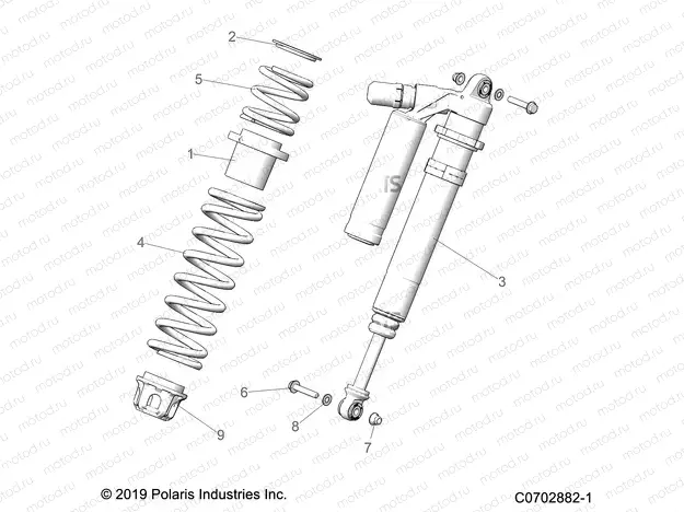 SUSPENSION | SUSPENSION, FRONT SHOCK MOUNTING, DELUXE - Z21R4D92AM/BM/AC (C0702882-1)