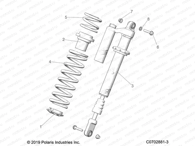 SUSPENSION | SUSPENSION, FRONT SHOCK MOUNTING, STANDARD/PREMIUM - Z20RAB92AC/BC/AK/BK/AR/BR/C92AC/BC/AR/BR/BE/AE/E92AH/BH/AT/BT (C0702881-3)