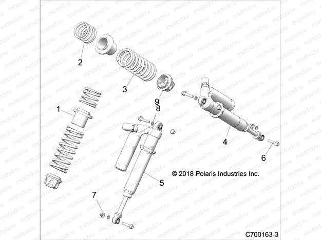 SUSPENSION | SUSPENSION, FRONT SHOCK MOUNTING - Z20PAE92AC/BC/F92AC/LC (C700163-3)