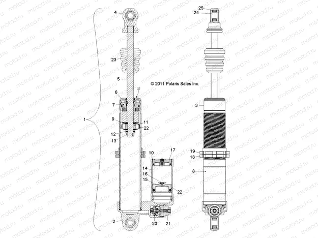 SUSPENSION | SUSPENSION, FRONT SHOCK - R12XE7EFX (49RGRSHOCKFRT7043797)