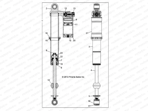 SUSPENSION | SUSPENSION, FRONT SHOCK - R13VE76FX/FI (49RGRSHOCKFRT7043910)