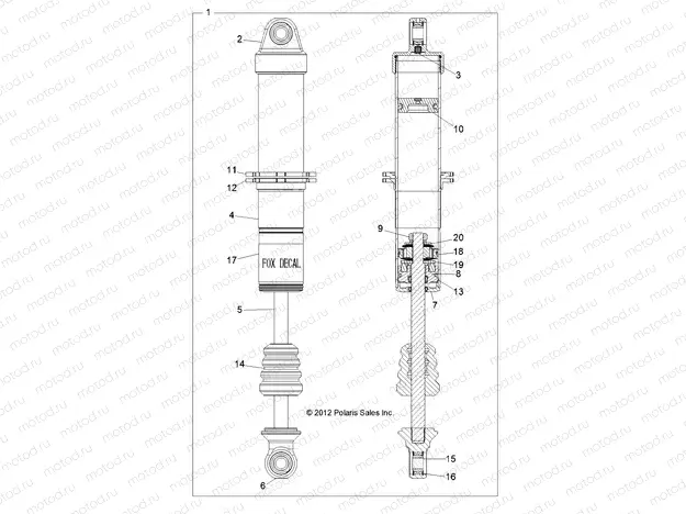 SUSPENSION | SUSPENSION, FRONT SHOCK - R13XE76AD (49RGRSHOCKFRT7043908)