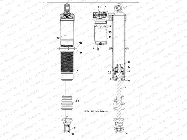 SUSPENSION | SUSPENSION, FRONT SHOCK - R13XE7EAI (49RGRSHOCKFRT7043928)