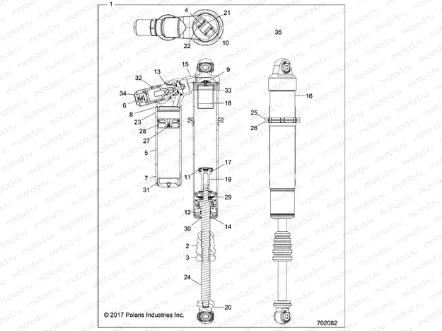 SUSPENSION | SUSPENSION, FRONT SHOCK (TO 2/12/2018) - Z18VDL92NK (702082)
