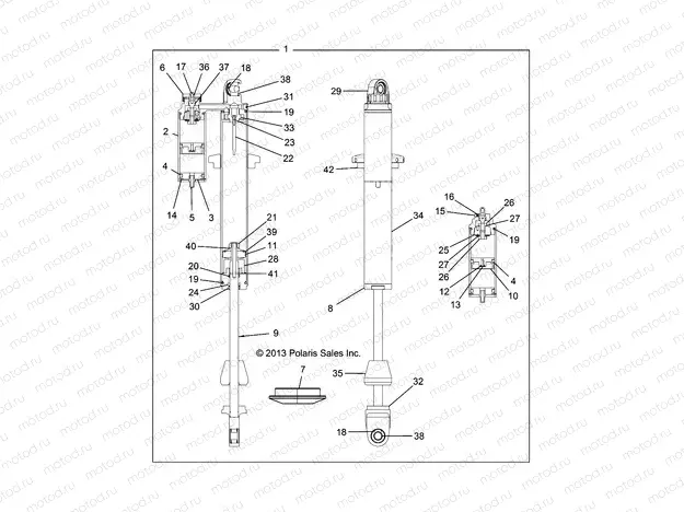 SUSPENSION | SUSPENSION, FRONT SHOCK - Z15VFE99AT/AV/AP (49RGRSHOCKFRT7044116)