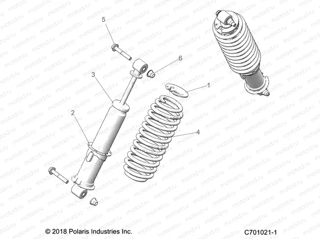 SUSPENSION | SUSPENSION, FRONT SHOCK - Z20A5A87B2/E87BP/BK/BX (C701021-1)