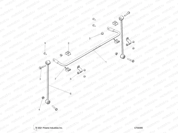 SUSPENSION | SUSPENSION, FRONT STABILIZER BAR - D22M4A57B4/G57B4 (C730395)