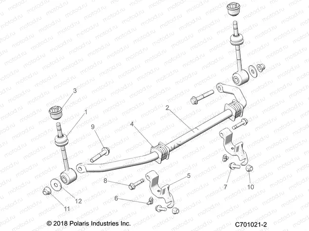 SUSPENSION | SUSPENSION, FRONT STABILIZER BAR - Z20A5K87BG (C701021-2)