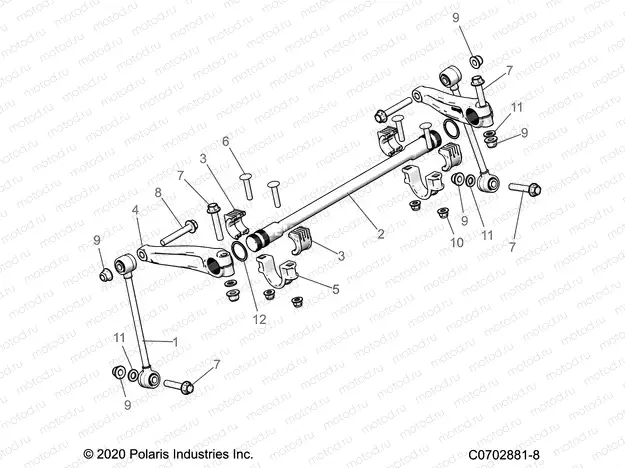 SUSPENSION | SUSPENSION, FRONT STABILIZER BAR - Z22RME2KAG/BG/K2KAN/BN (C0702881-8)