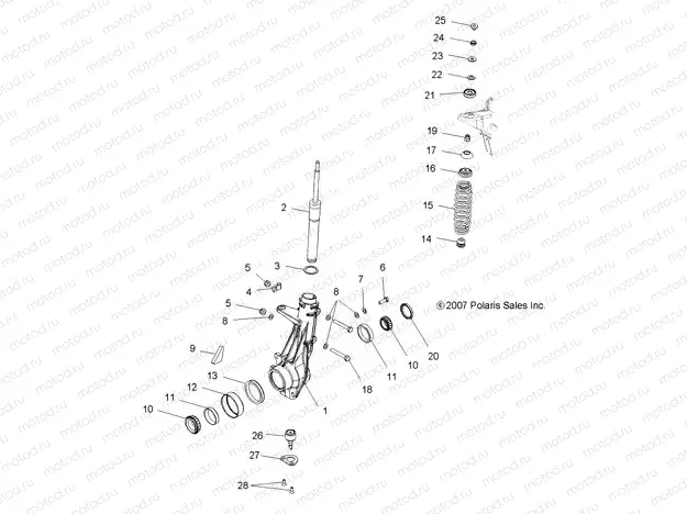 SUSPENSION | SUSPENSION, FRONT STRUT - A09BG50AA (49ATVSTRUT08SCRAM)