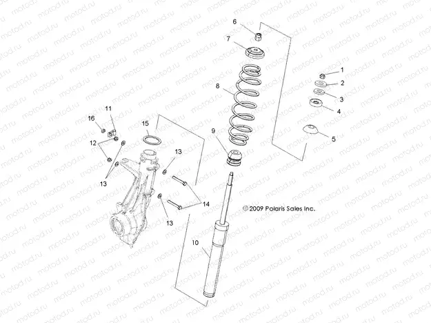 SUSPENSION | SUSPENSION, FRONT STRUT - A13EA32FA (49ATVSTRUT10TBLZR)