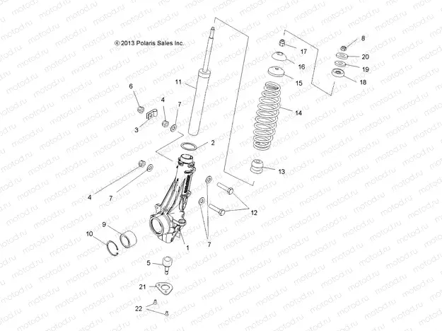 SUSPENSION | SUSPENSION, FRONT STRUT - A15DAH32EJ (49ATVSTRUT14SP325)