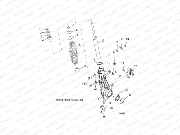 SUSPENSION | SUSPENSION, FRONT STRUT - R16RDA57A1/B1 (700483)