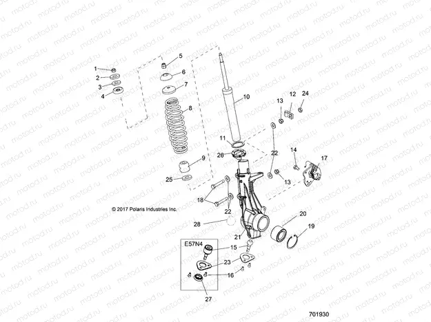 SUSPENSION | SUSPENSION, FRONT STRUT - R18RMA57B1/B9/L1/E57BV/N4 (701930)