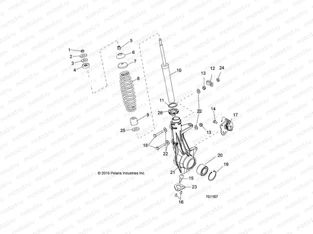 SUSPENSION | SUSPENSION, FRONT STRUT - R21M4A57B1/B9/EBX (701167)