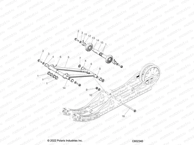 SUSPENSION | SUSPENSION, FRONT TORQUE ARM AND UPPER WHEEL MOUNT - J23FBLXXXA (C602340)