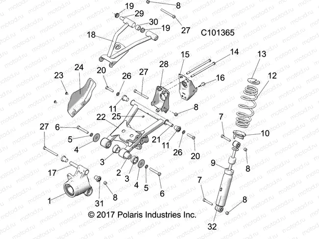SUSPENSION | SUSPENSION, MID - A18S6S57C1/CL