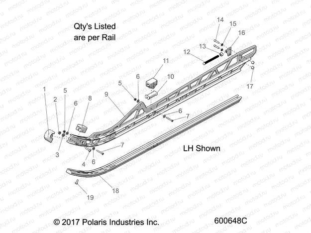 SUSPENSION | SUSPENSION, RAIL ASM. (LH,RH) - J20UKB/UKC/USC/UMC/URL/USB ALL OPTIONS (600648)