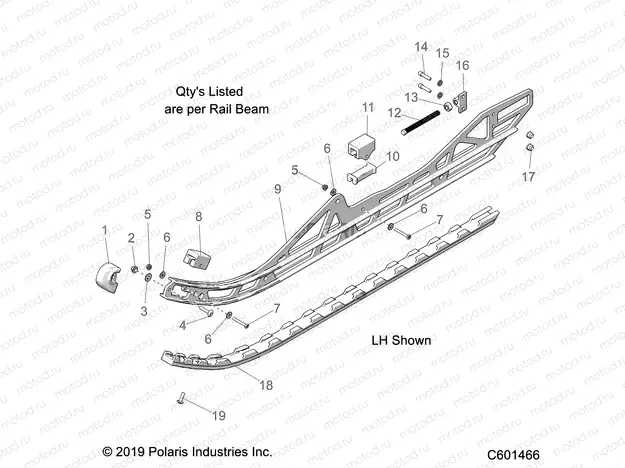 SUSPENSION | SUSPENSION, RAIL ASM. (LH,RH) - J20URRXXXA (C601466)