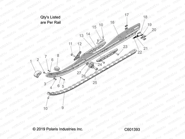 SUSPENSION | SUSPENSION, RAIL ASM. LH/RH - S20MDX6JSA/6JEA (C601393)