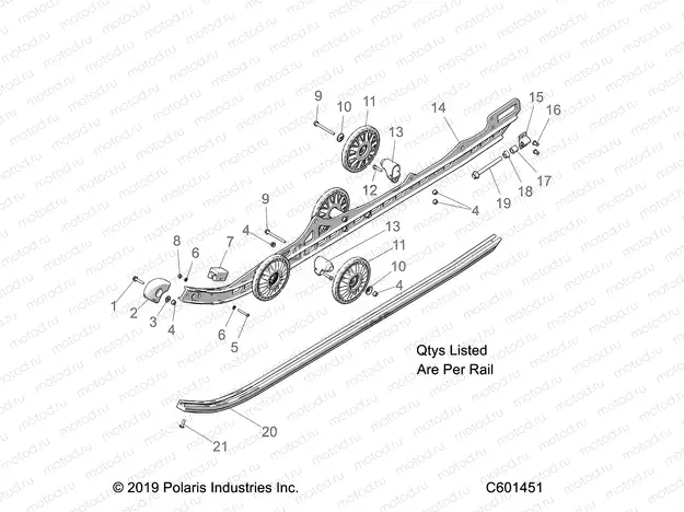 SUSPENSION | SUSPENSION, RAIL ASM. - S20DDH6PS ALL OPTIONS (C601451)