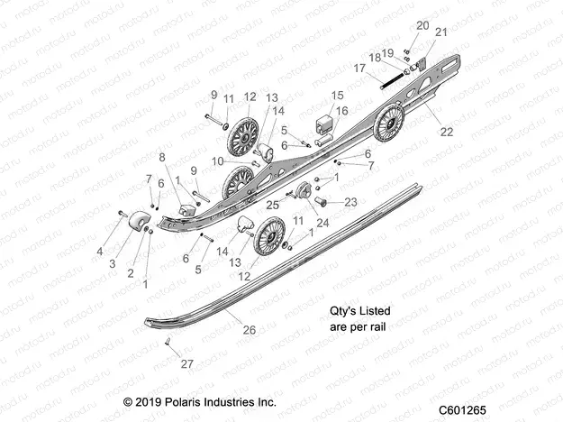 SUSPENSION | SUSPENSION, RAIL ASM. - S20ELS8PS ALL OPTIONS (C601265)