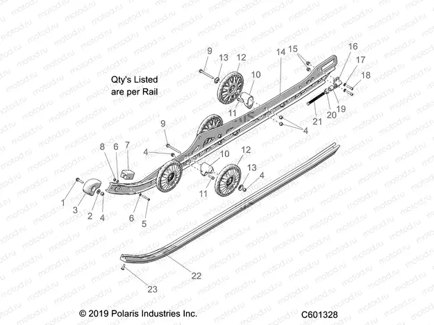 SUSPENSION | SUSPENSION, RAIL ASM. - S21DDL6PS ALL OPTIONS (601328)