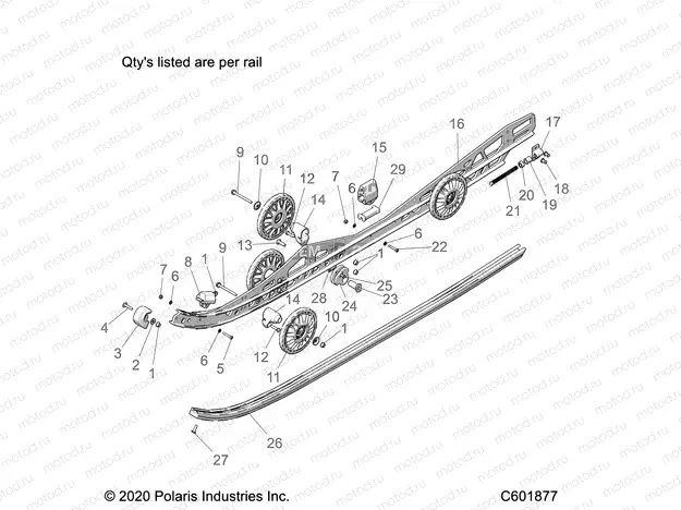 SUSPENSION | SUSPENSION, RAIL BEAM LH/RH - S22TLT6REL (C601877)